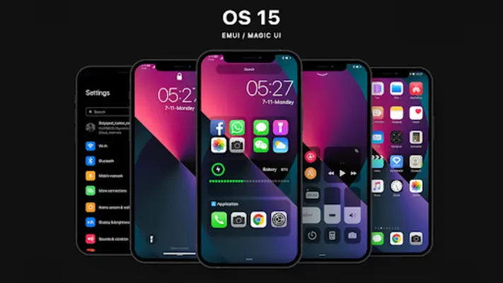 OS 15 Dark EMUI/Magic UI Theme android App screenshot 0